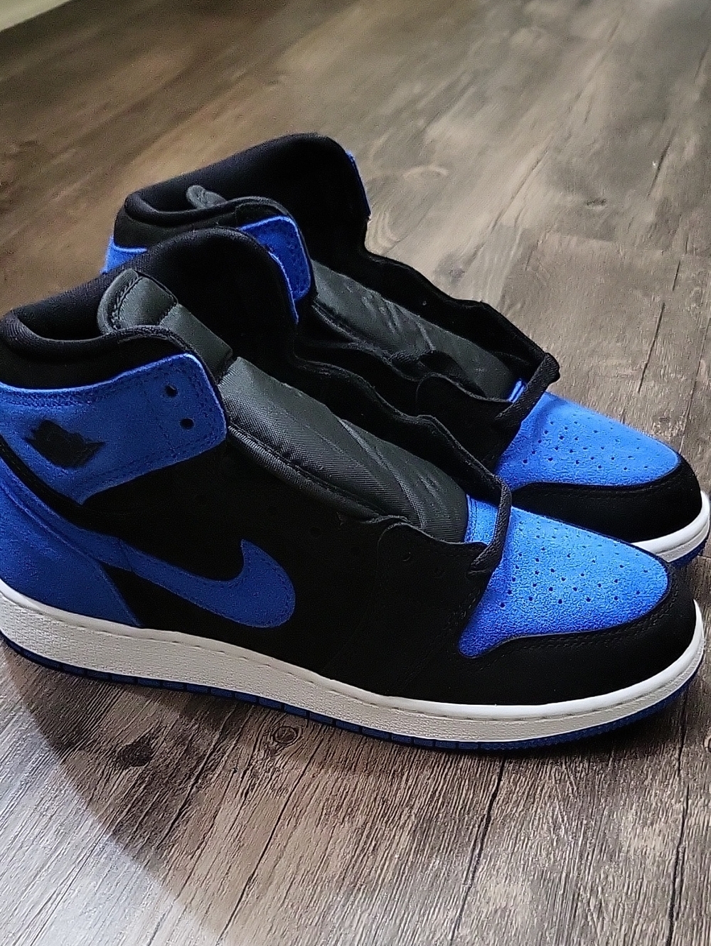 Black & Royal Blue High-Top Sneakers - Youth  Athletic Shoes